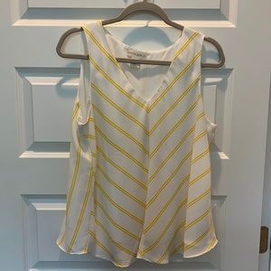 Yellow and white blouse